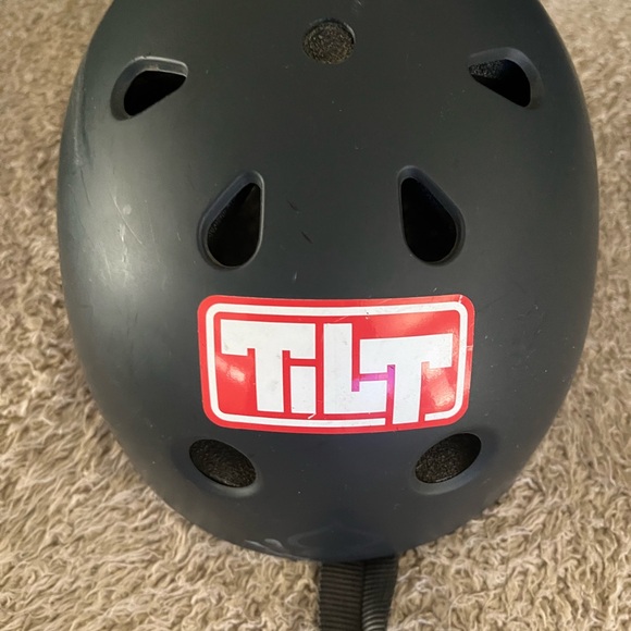 TILT Charcoal Helmet with Red Logo - Picture 1 of 7
